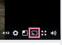 Facebook動画 Chromecastのキャストボタン